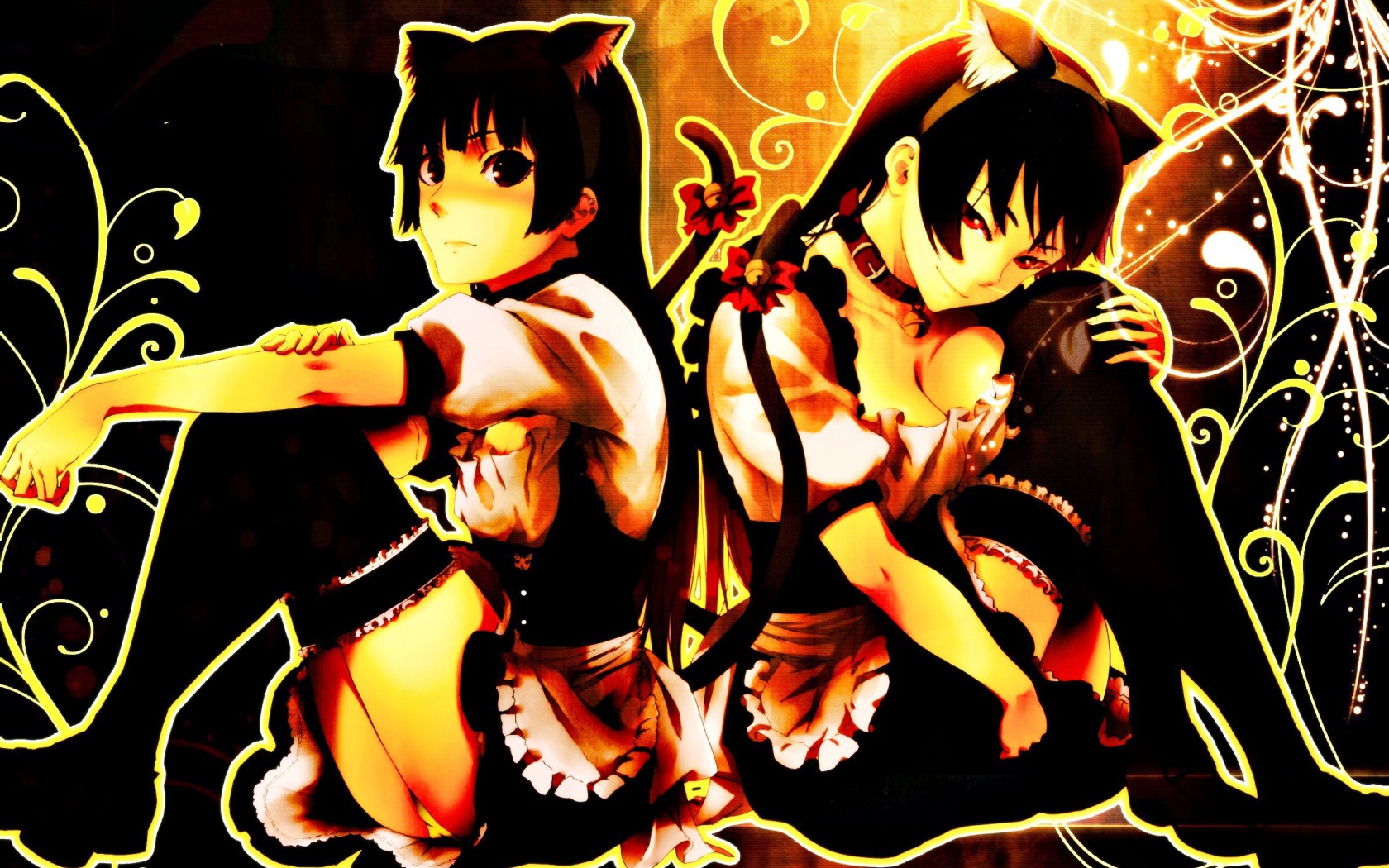 Две девушки из аниме Сумеречная дева и амнезия