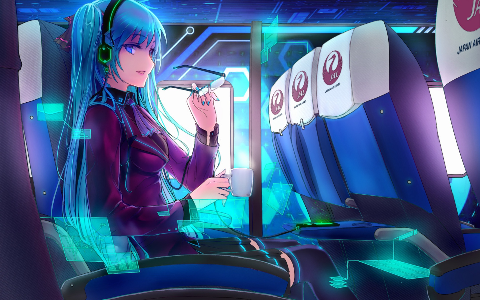 Вокалоид в салоне самолета, аниме Hatsune Miku