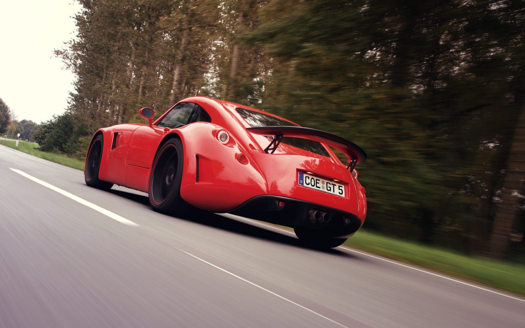 Спорт кар Wiesmann на фоне леса