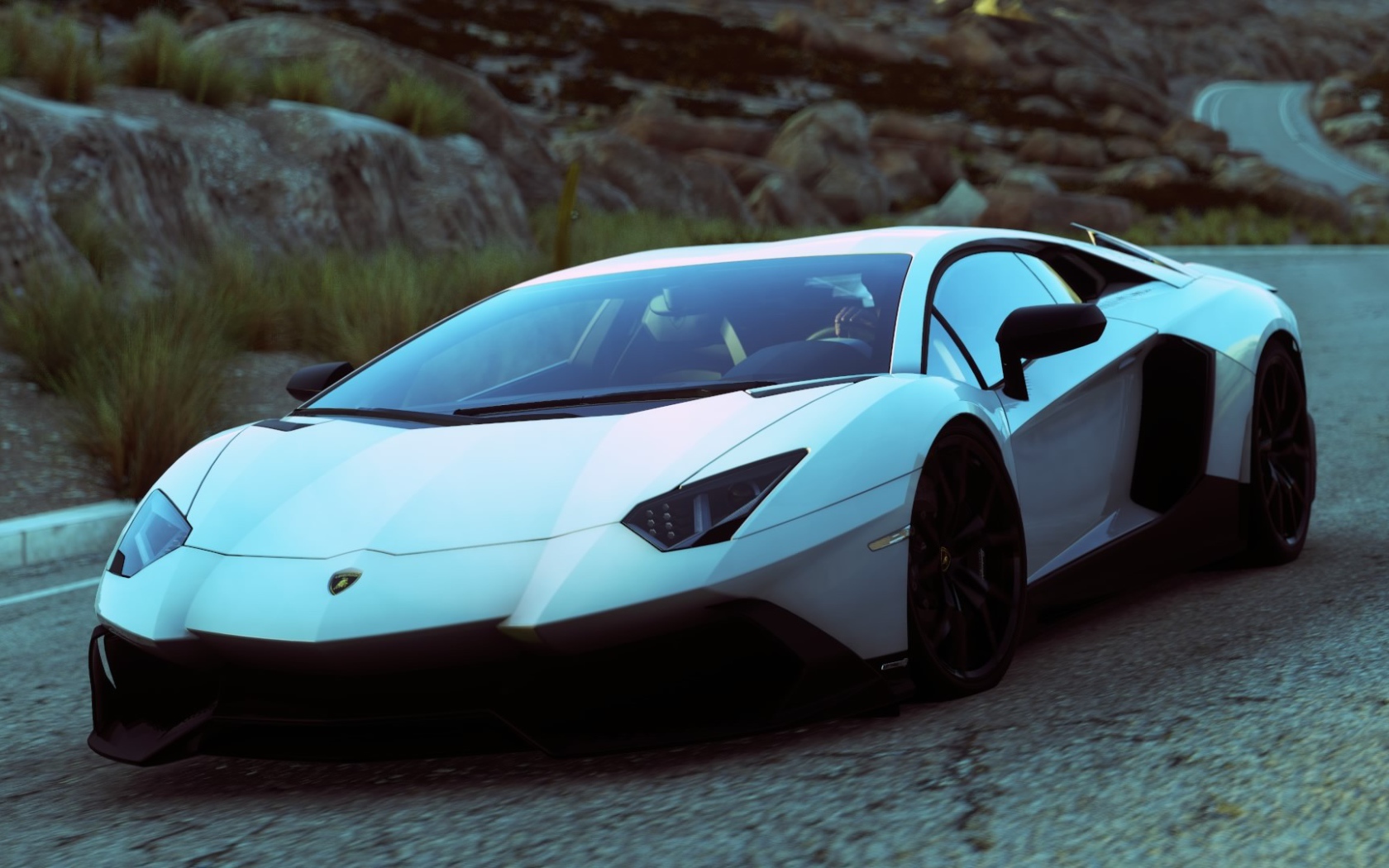 Нежно голубой цвет авто Ламборгини