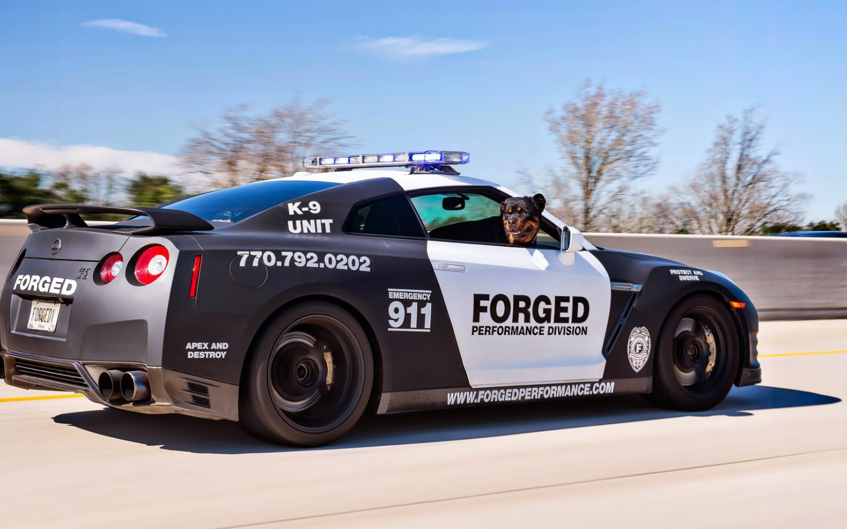 Police car Nissan GT-R