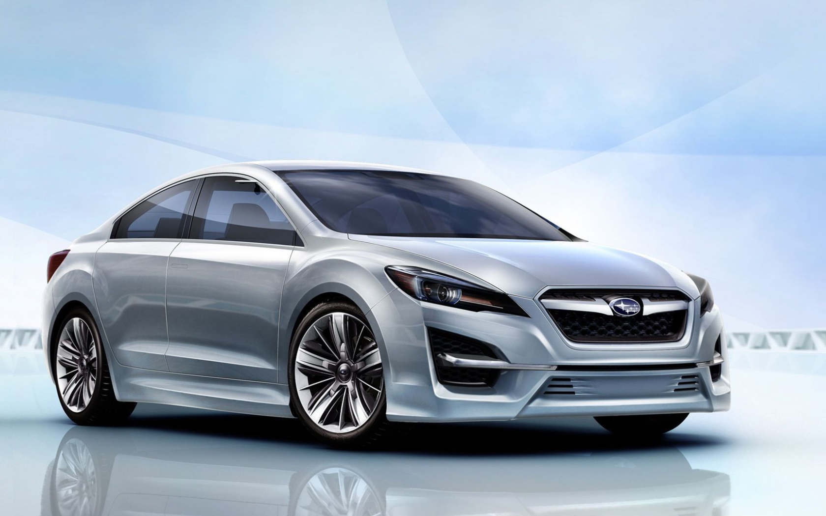 Серебристый концепт Subaru