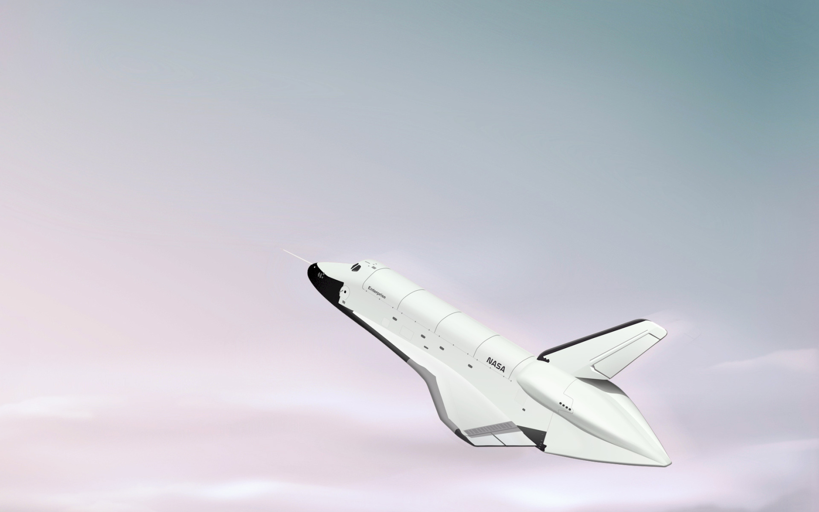 Шаттл над облаками