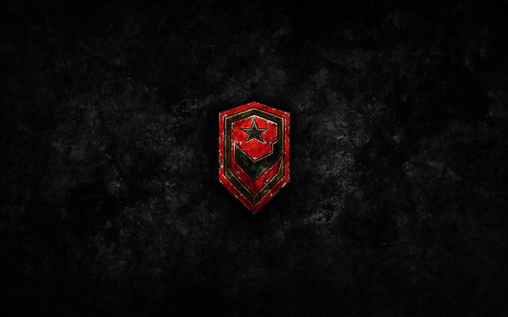 Красный значок из Starcraft II, черный фон