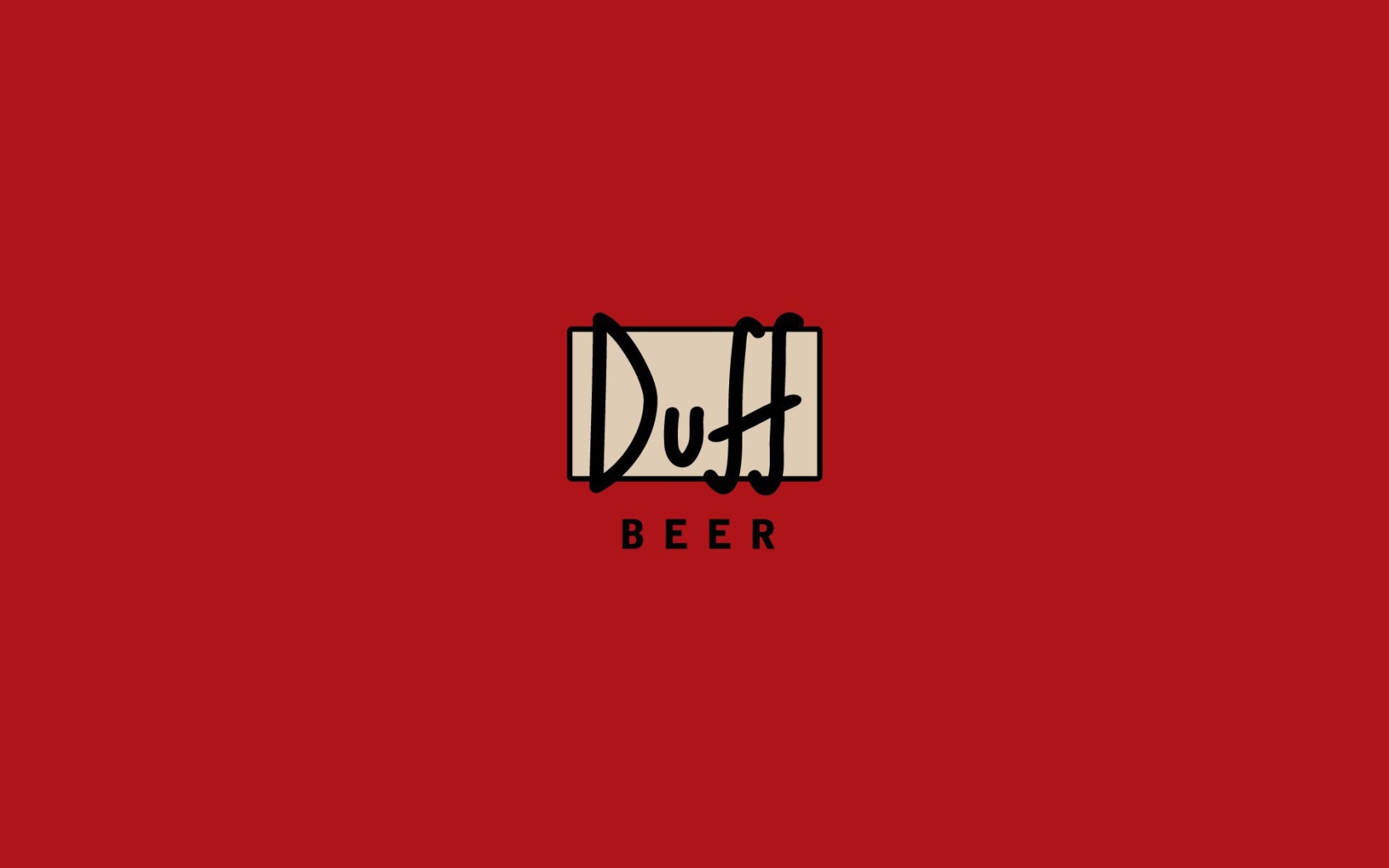 Пиво Дафф, Симпсоны красный фон