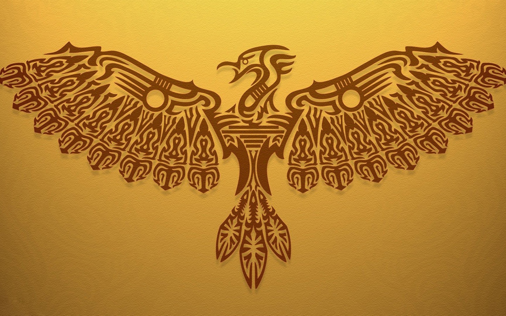 Коричневый силуэт хищной птицы