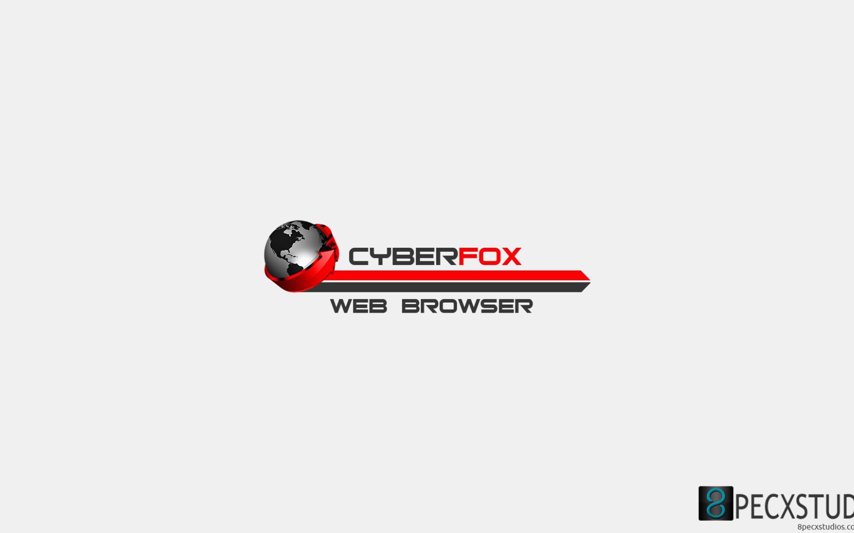 Браузер Cyberfox, красный на белом фоне