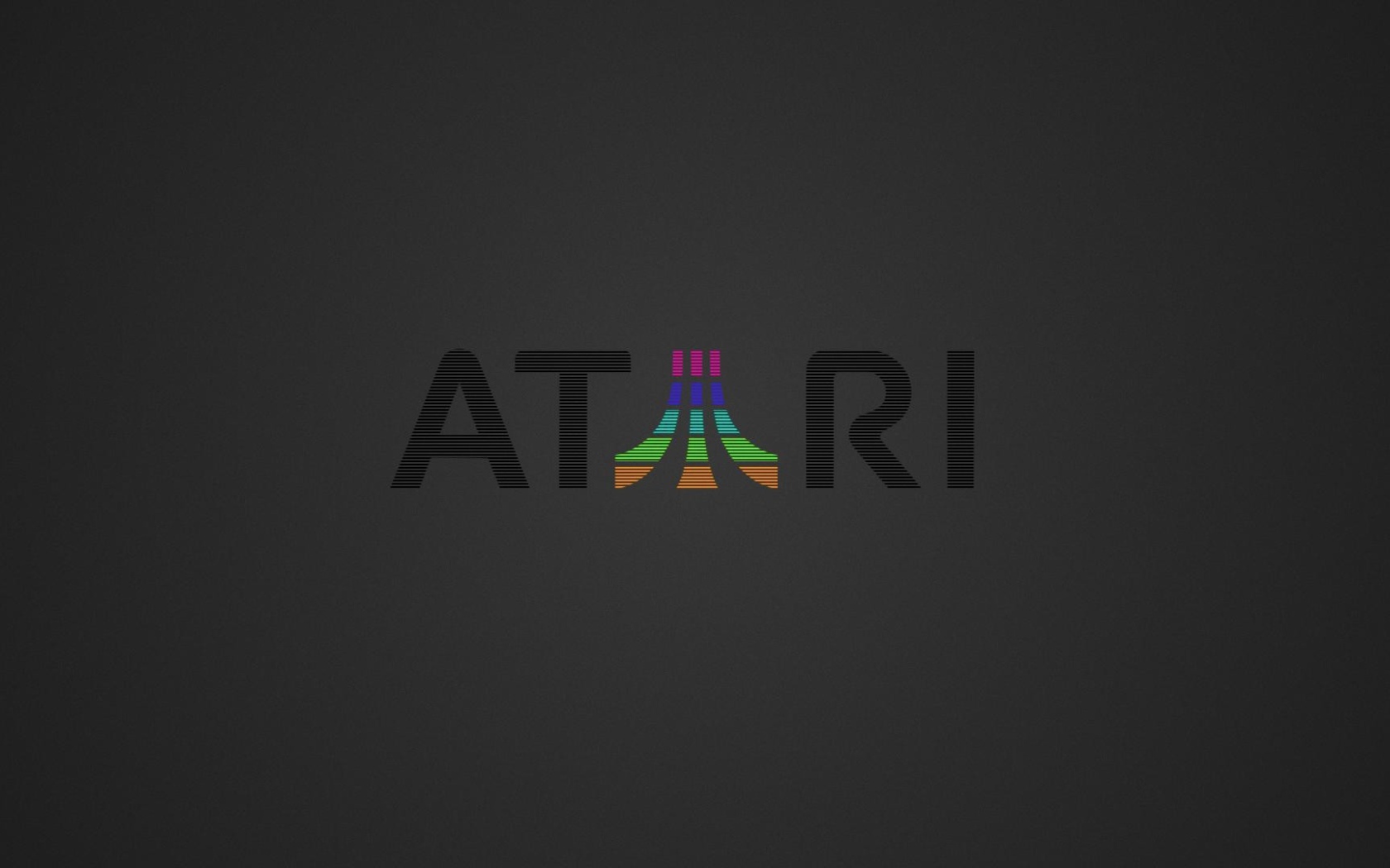 Надпись Atari, серый фон