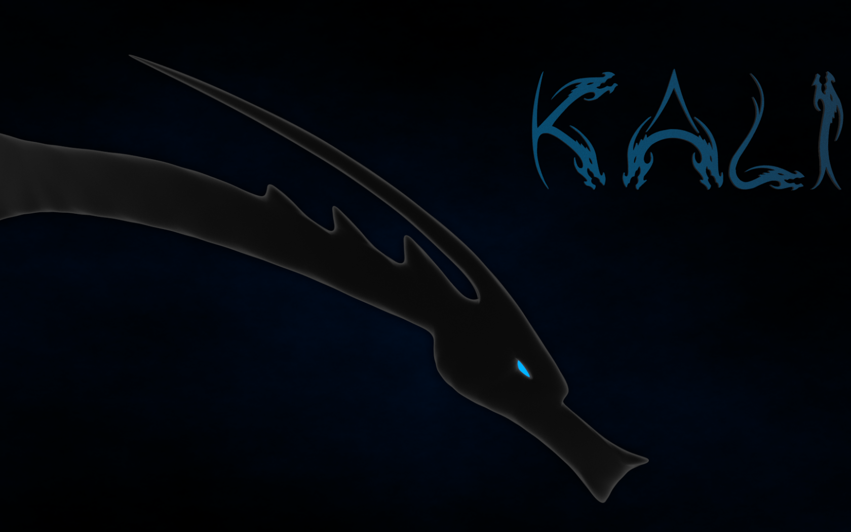 Темно синий фон Kali Linux