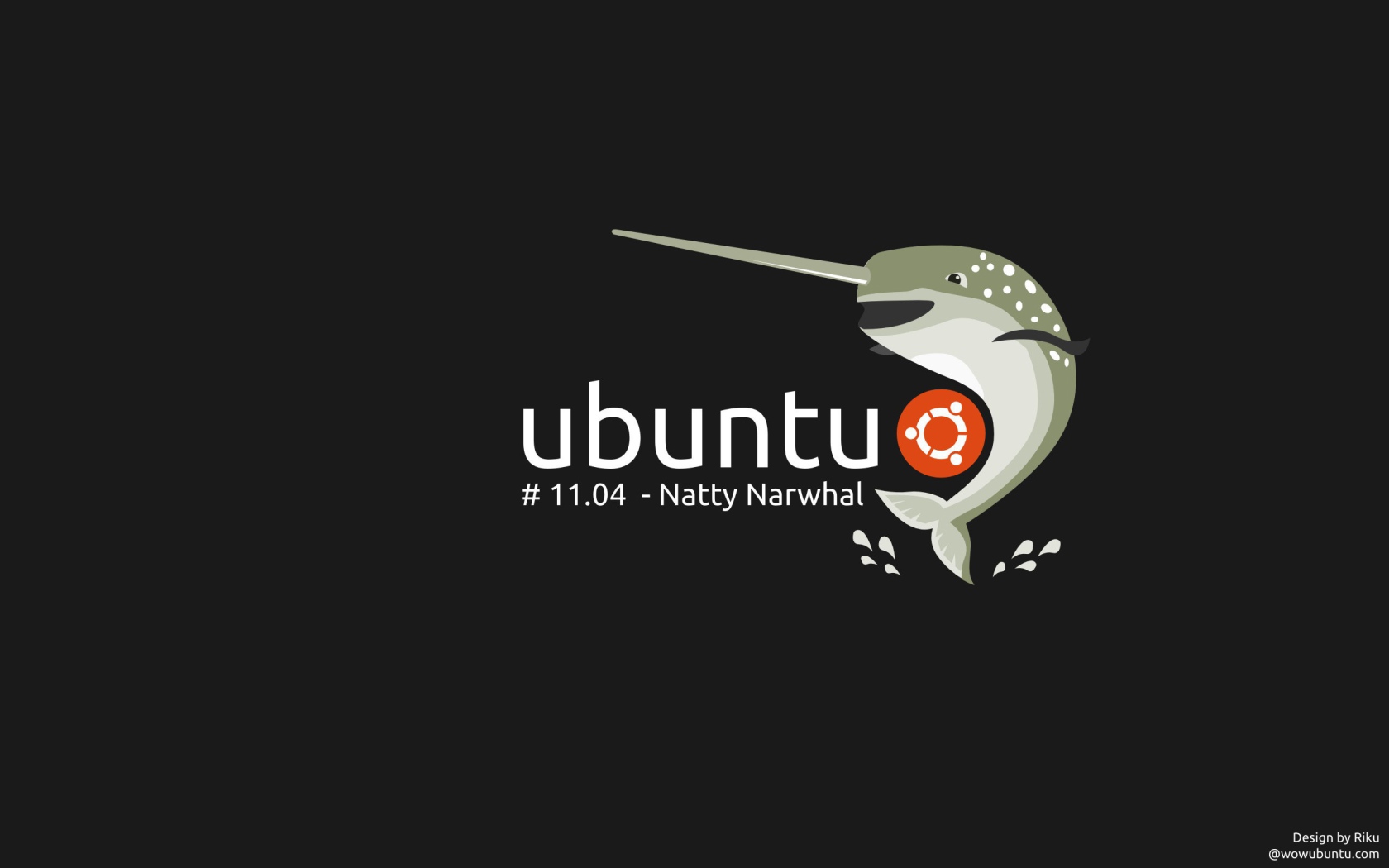 Дельфин нарвал, фон Ubuntu