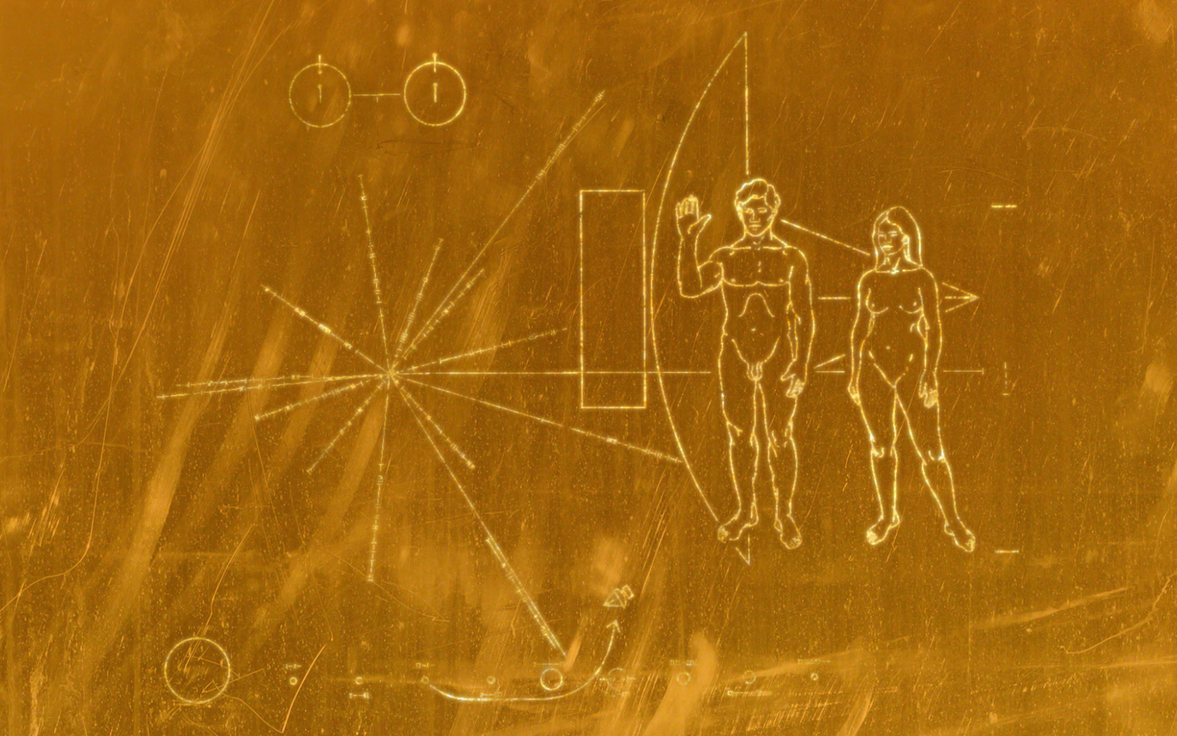 Гравировка на золотой пластинке Вояджера