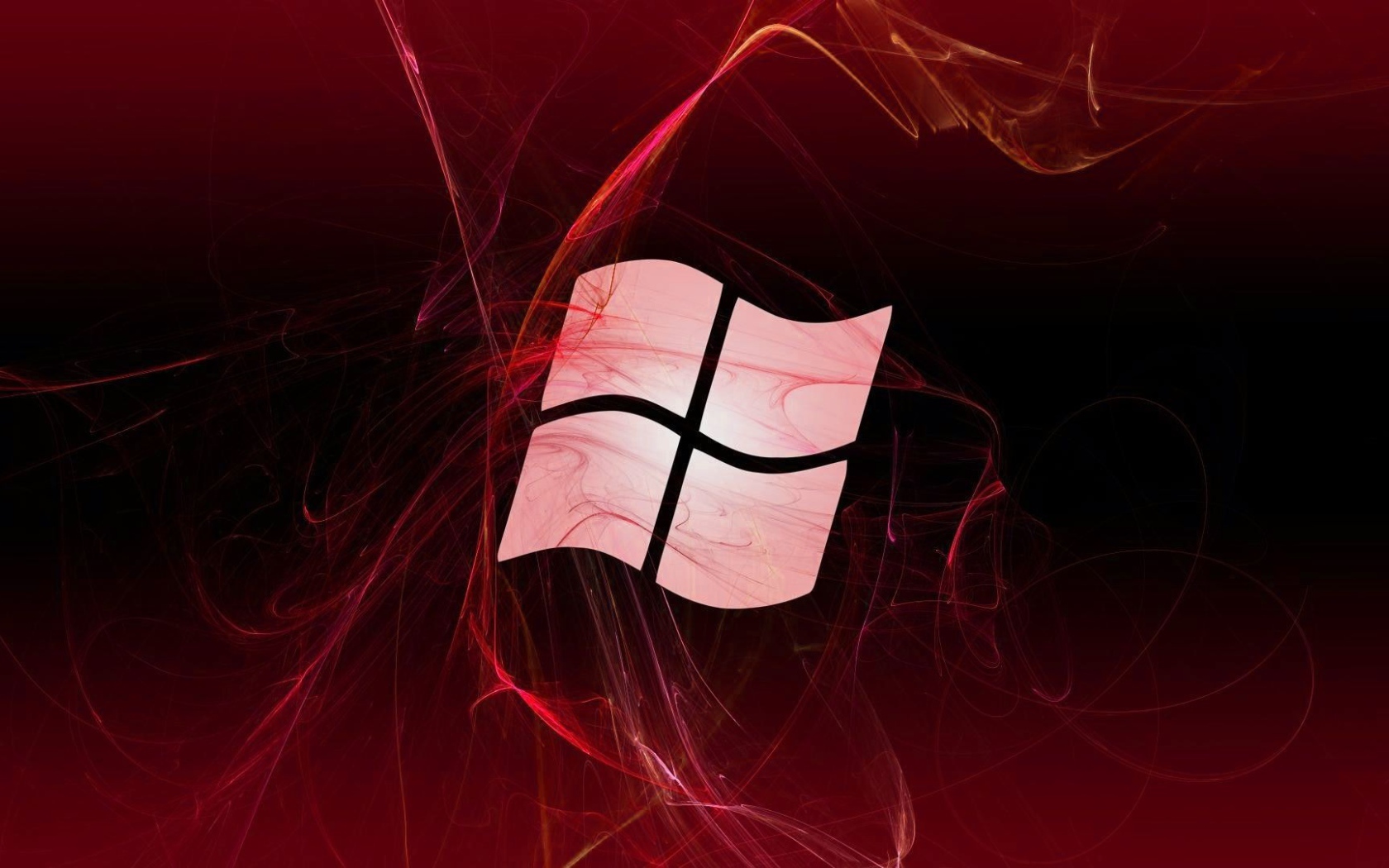 Флаг Windows, красный фон