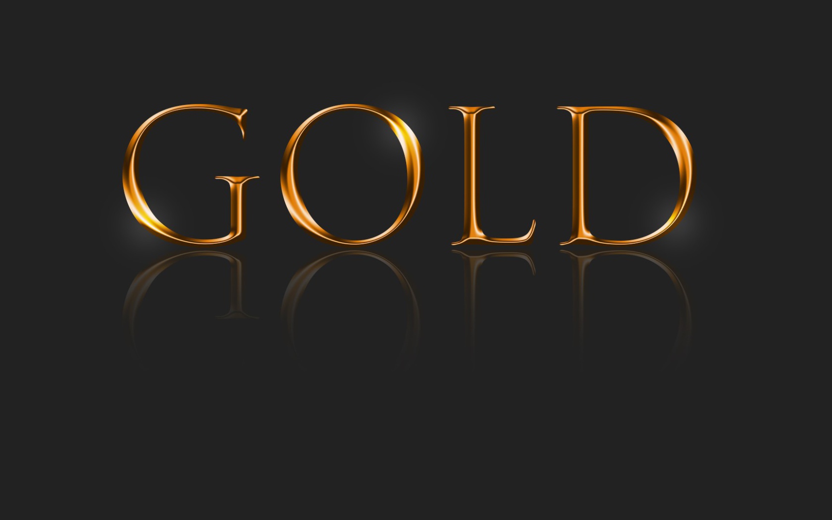 Надпись Золото на сером фоне