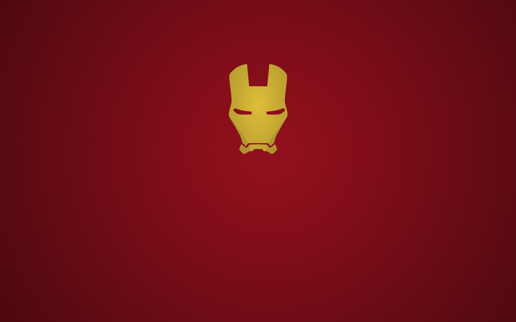 Золотая маска Железного человека, красный фон
