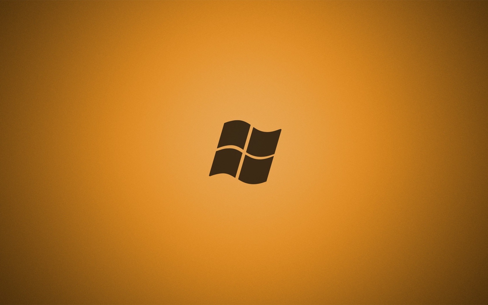 Серый логотип Майкрософт, оранжевый фон