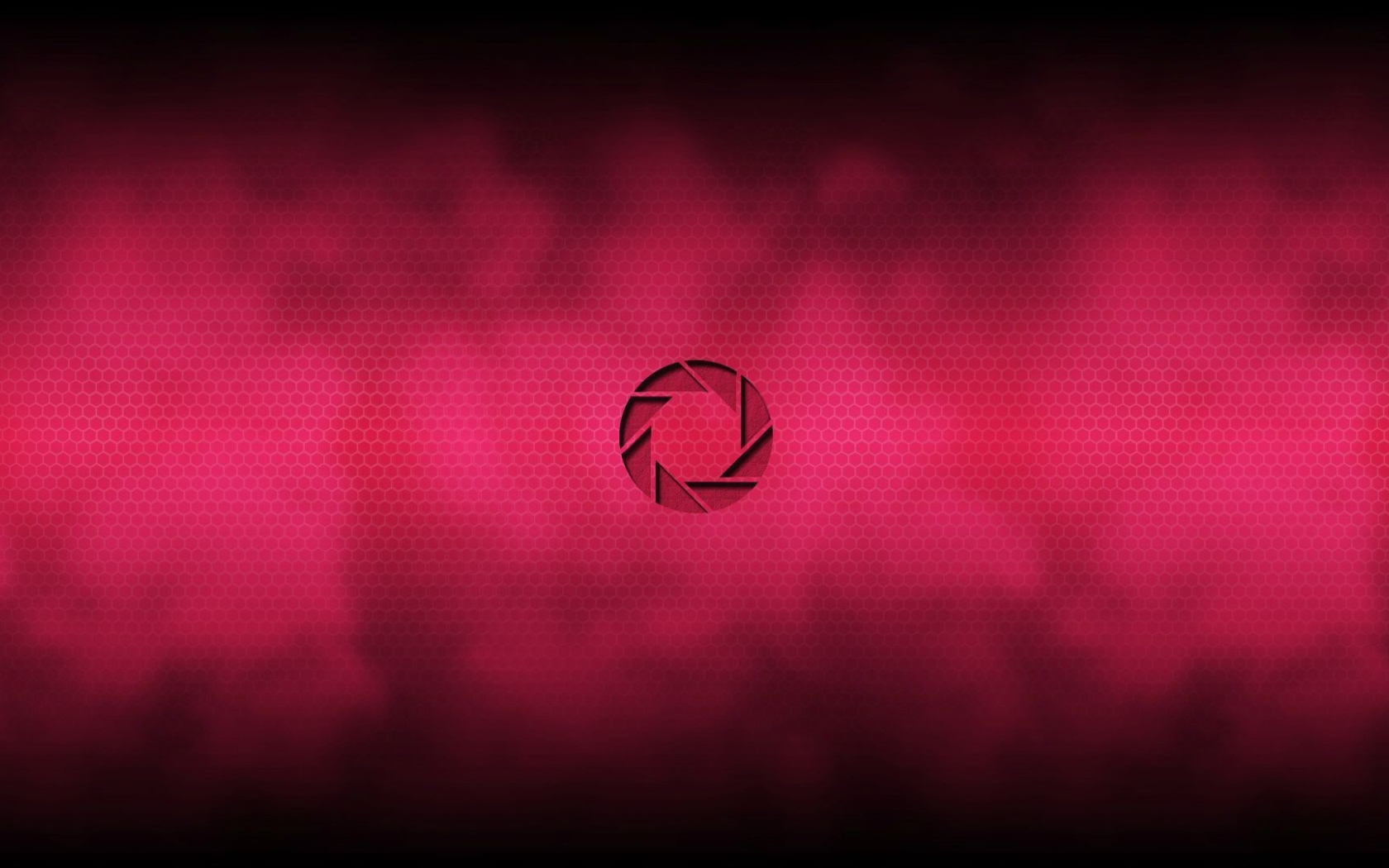 Логотип Aperture Science, красный фон