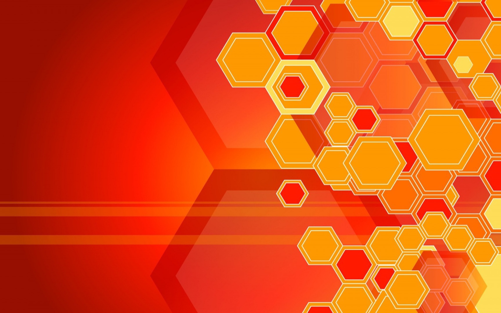 Orange honeycomb structure Desktop wallpapers 1680x1050