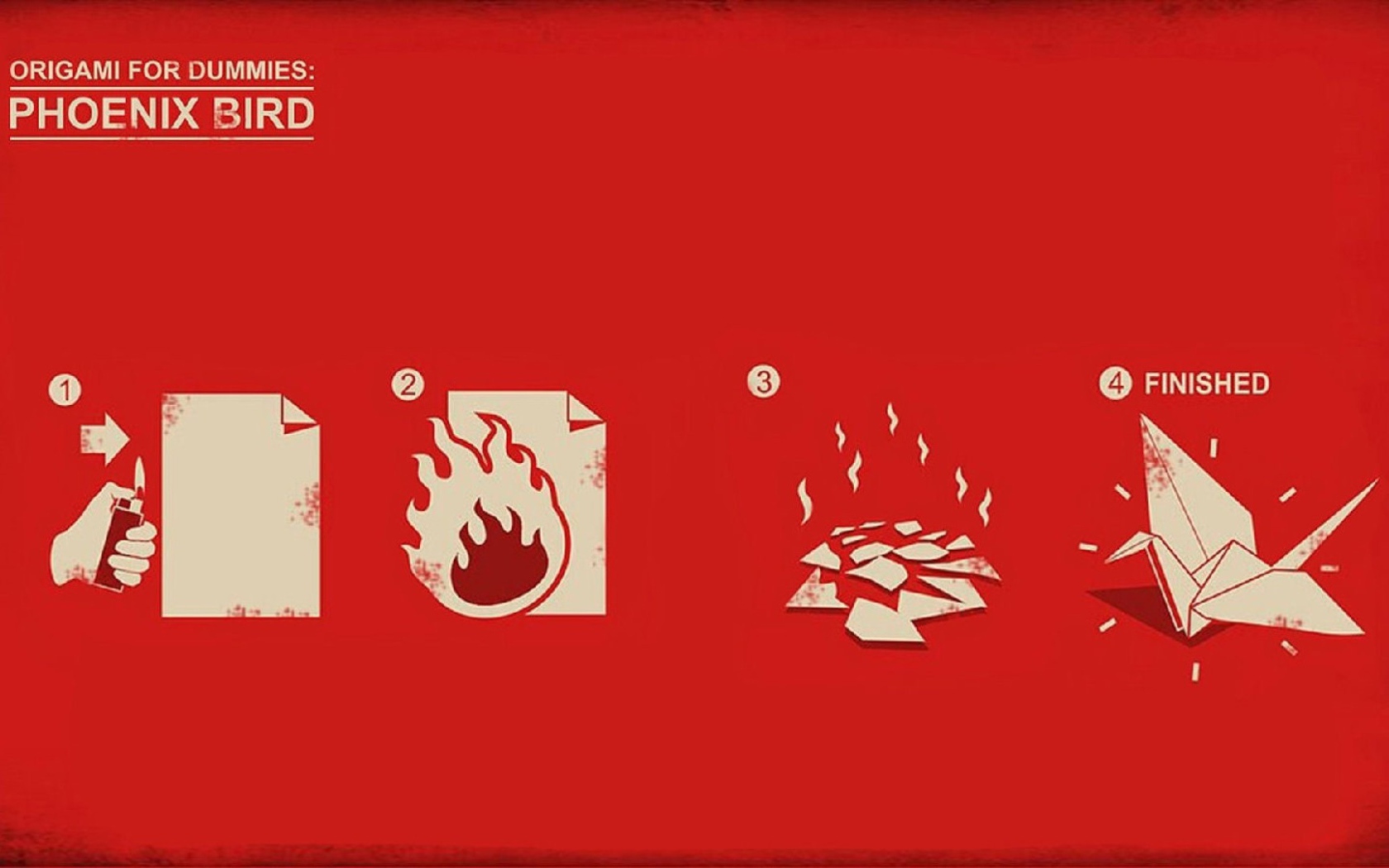 Птица Феникс оригами
