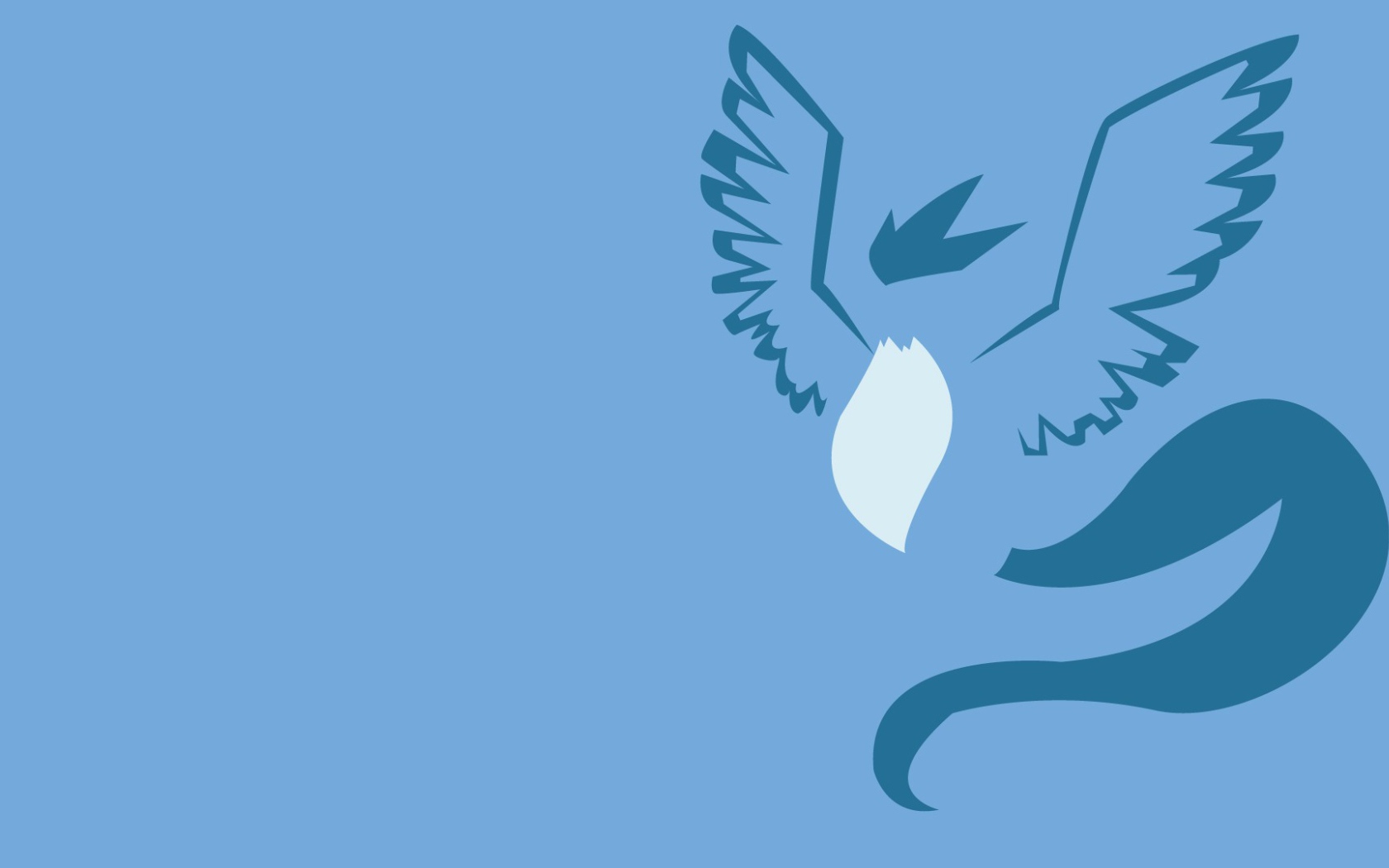 Покемон Артикуно, голубой фон