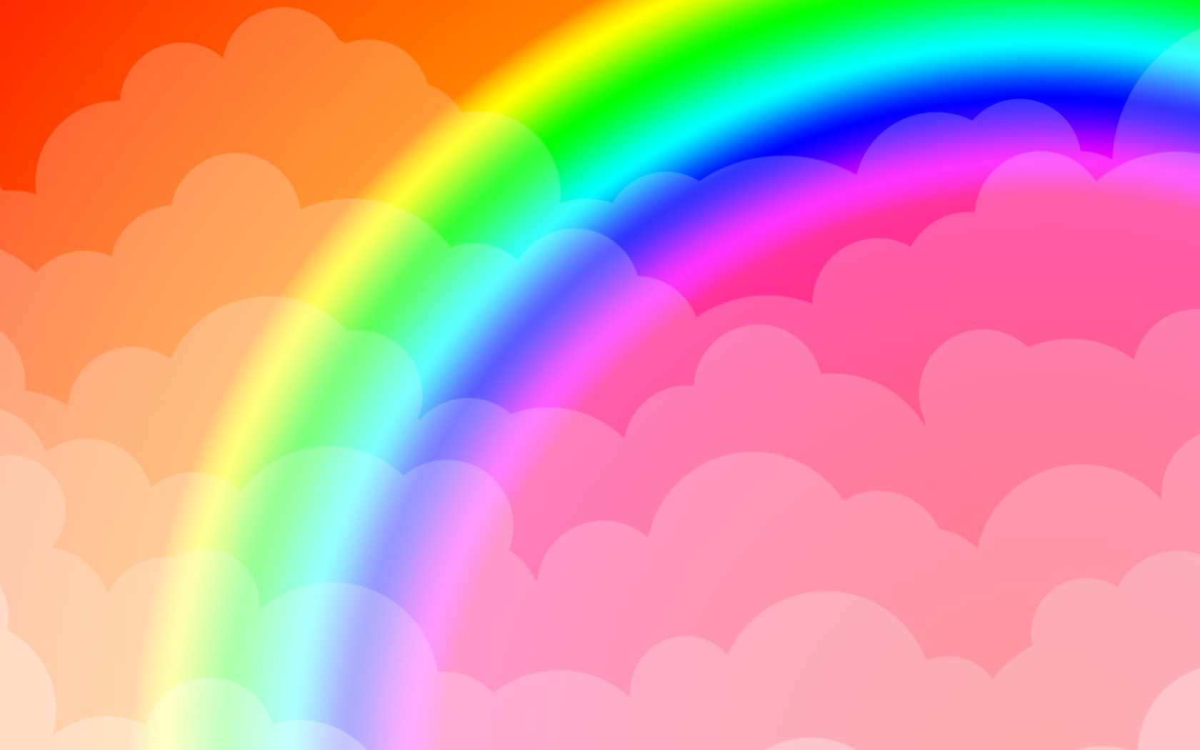 Радуга на облаках, фон