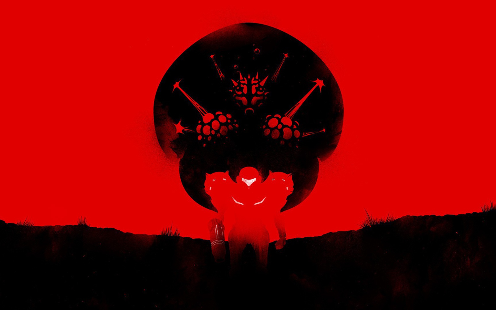 Красный фон, игра Metroid