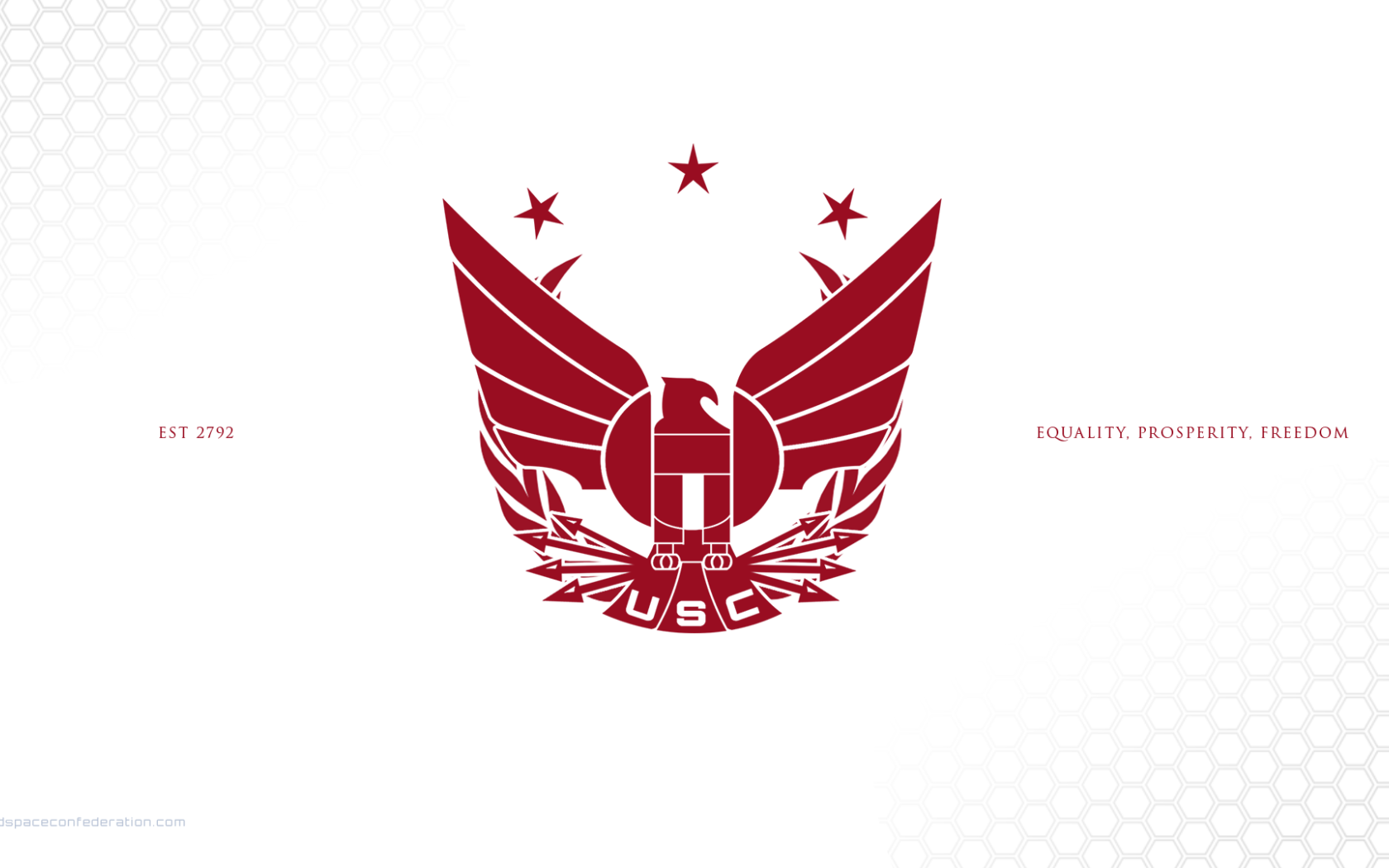 Красный логотип Объединенной Космической Федерации