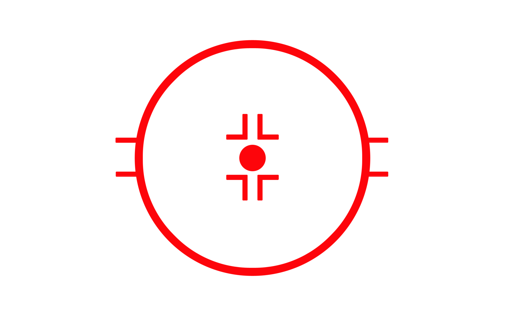 Красная мишень на белом фоне