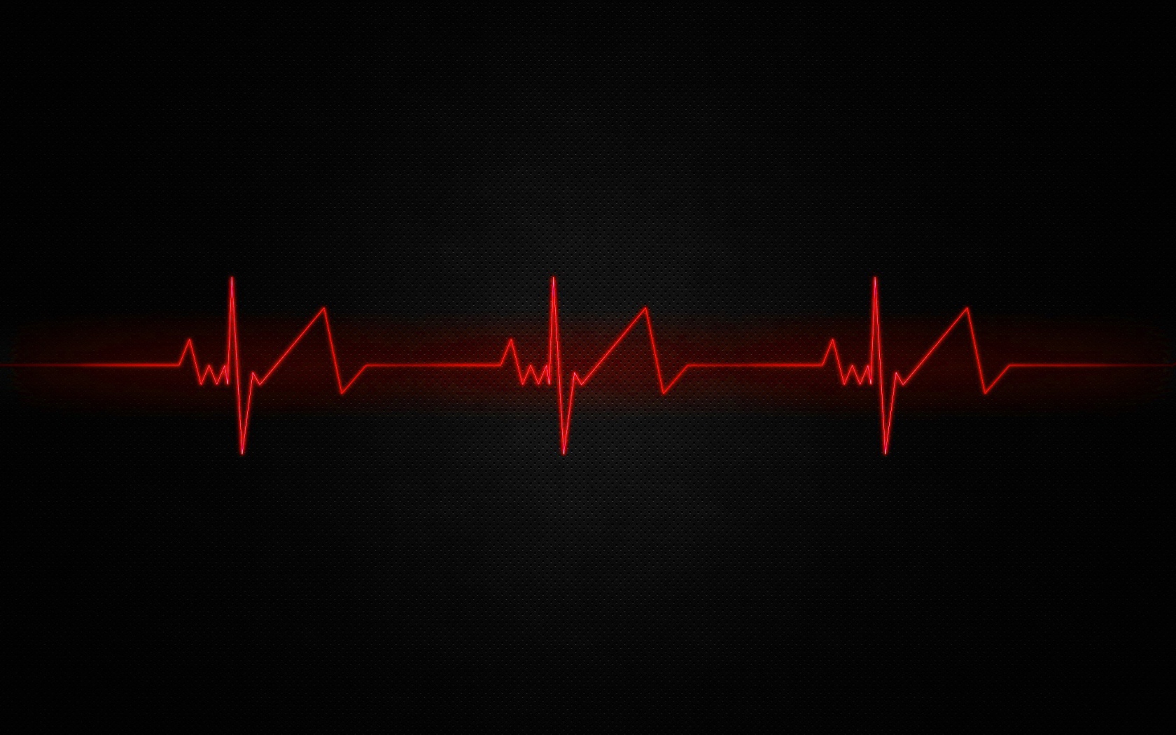 Красная нить пульса на черном фоне