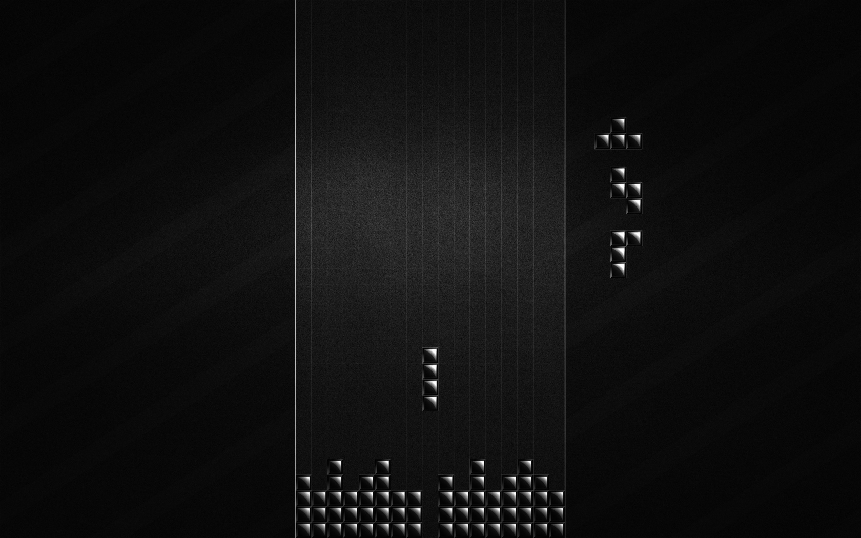 Ретро Тетрис, черный фон