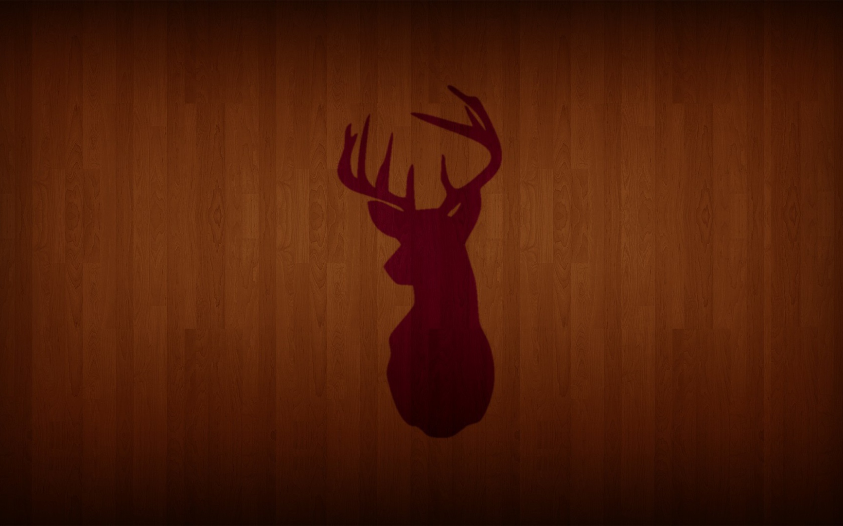 Силуэт оленя на паркете