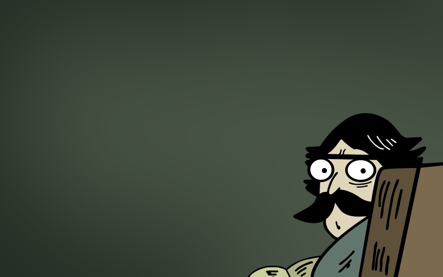 Удивленный папа, темный фон