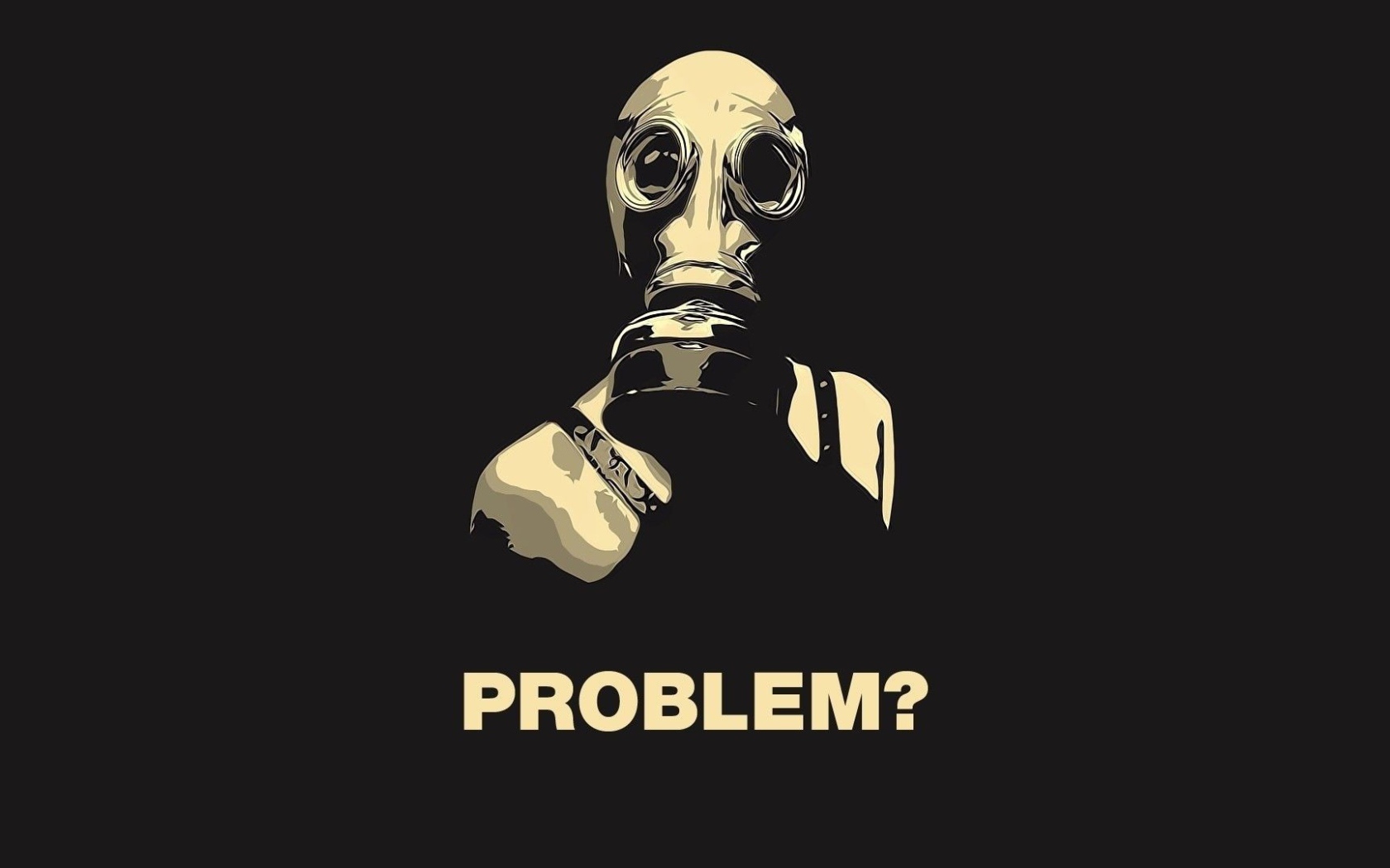 Человек в маске, черный фон