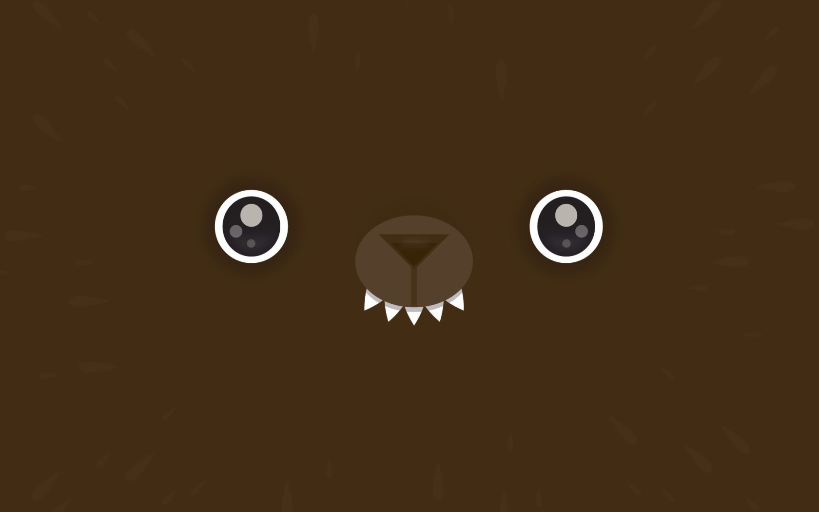 Мордочка медведя, коричневый фон