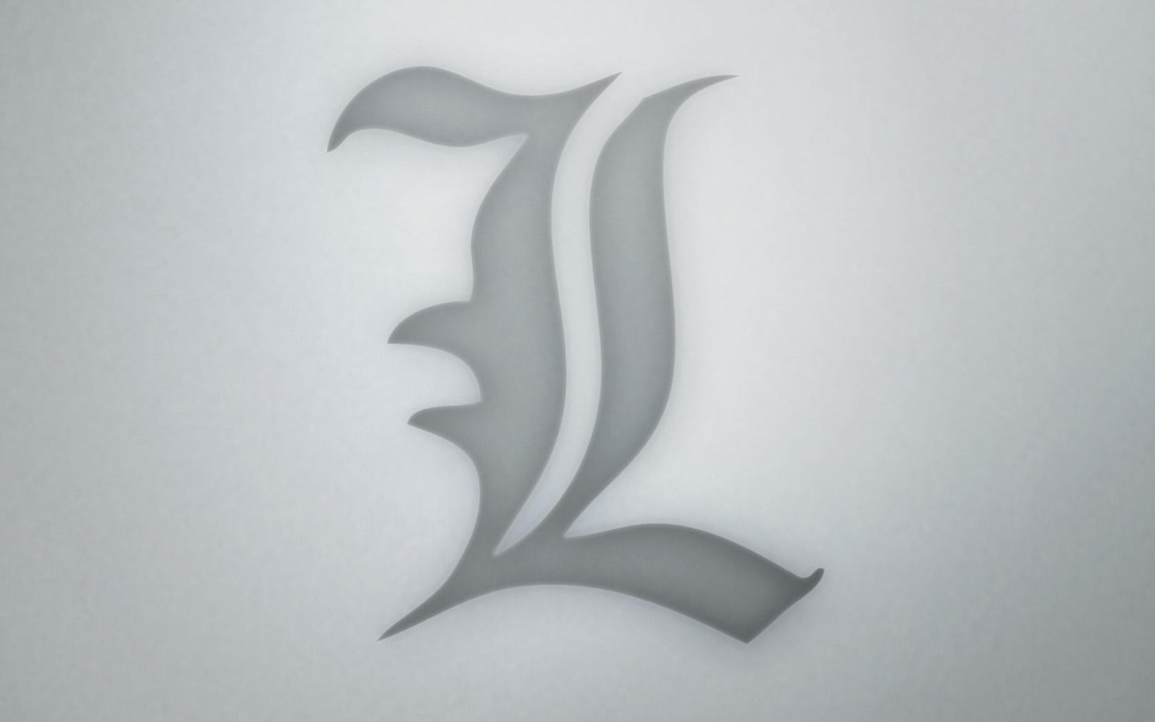 Символ аниме Тетрадь смерти, серый фон