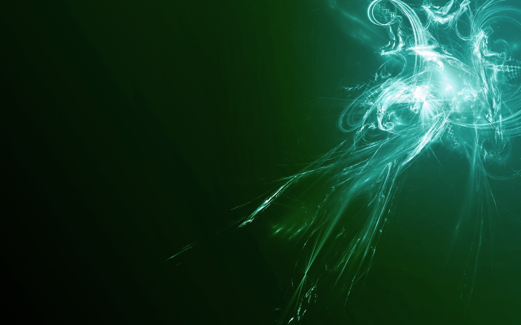 Вихрь энергии на зеленом фоне