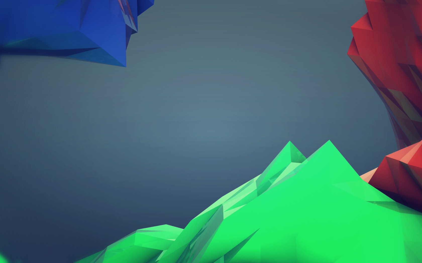 Трехцветная конструкция на сером фоне