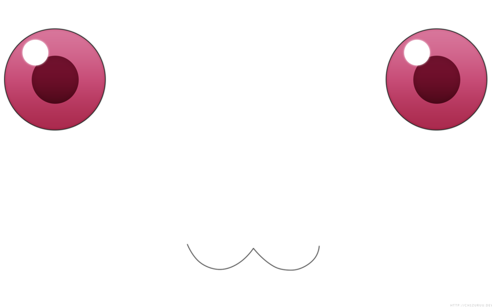 Белый фон, волшебный кот из аниме Девочка-волшебница Мадока