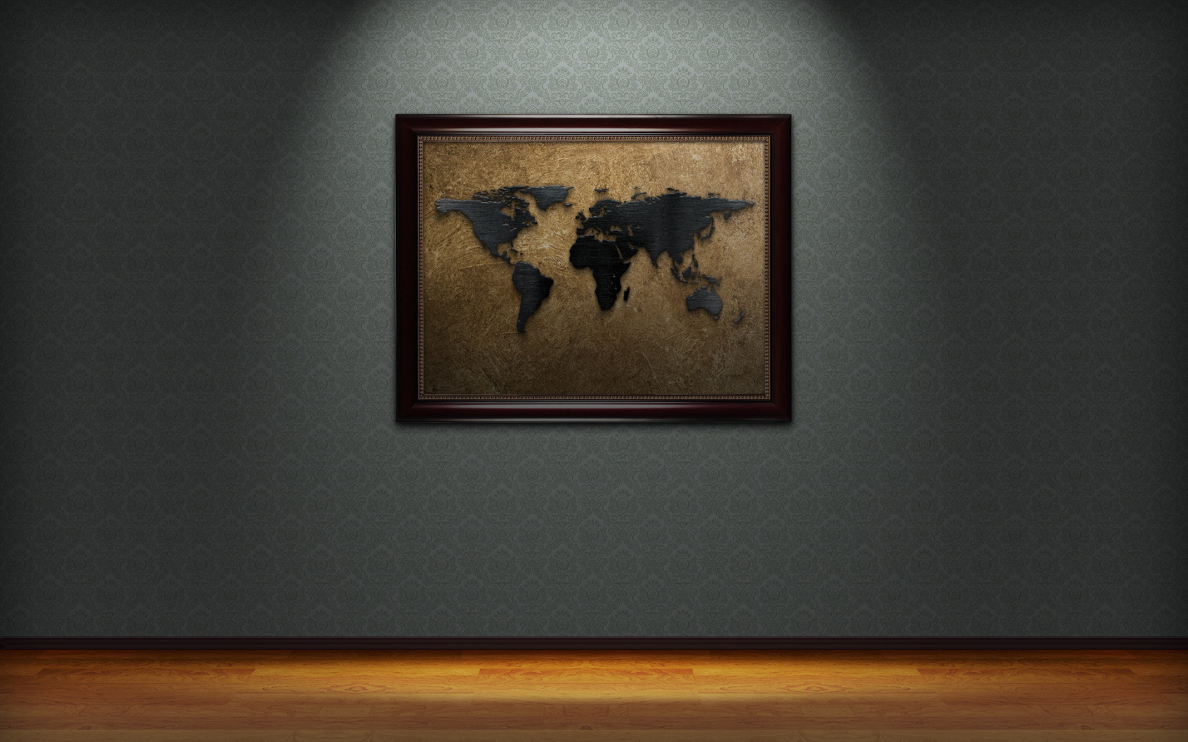 Карта мира на стене