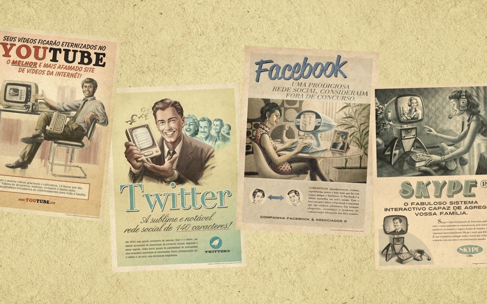 Ретро реклама интернет брендов