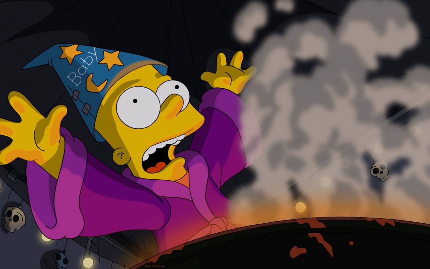 Барт Симпсон занимается колдовством