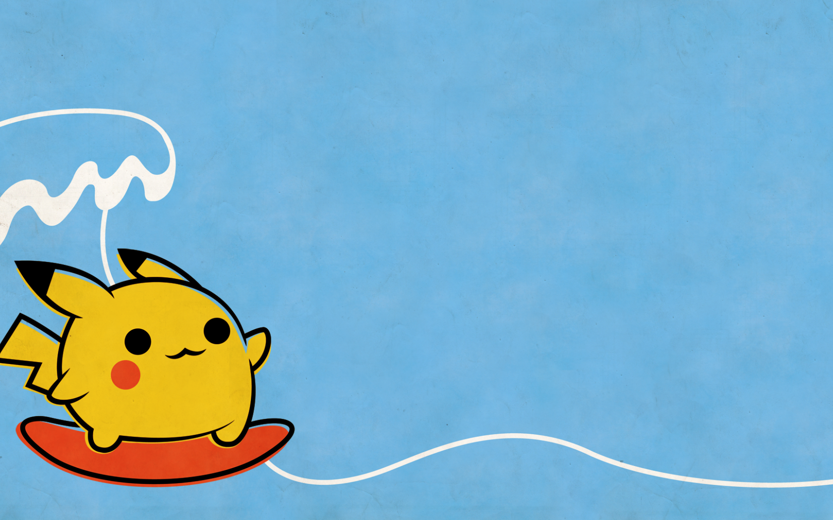 Пикачу на голубой волне