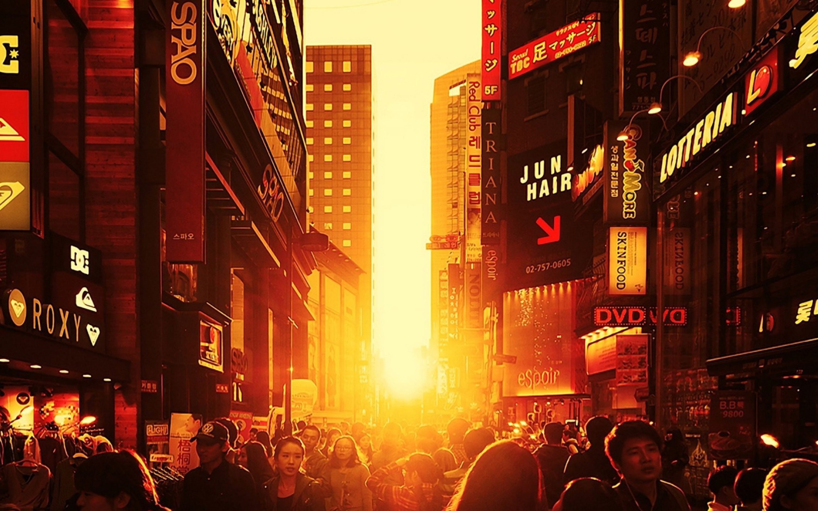 Лучи заката в Сеуле