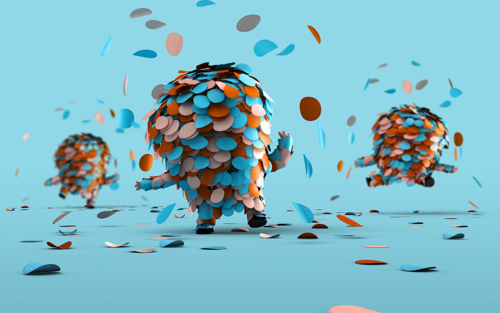 Создания из круглых стикеров