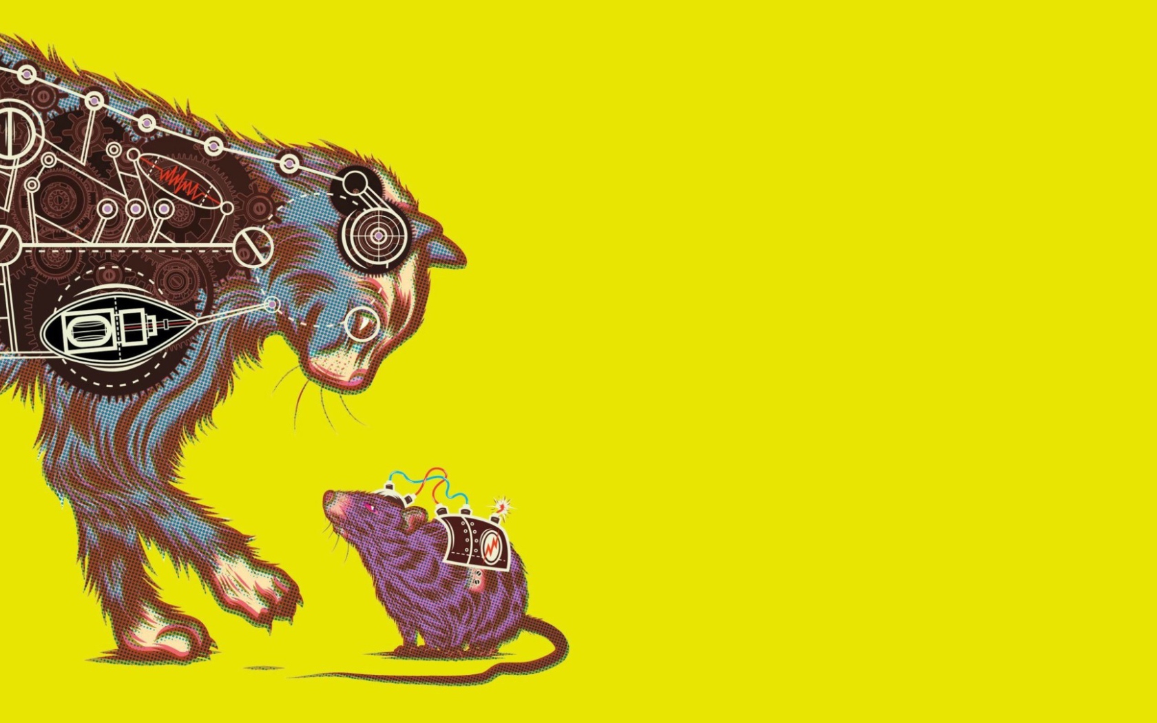 Электрический кот ловит электрическую мышь