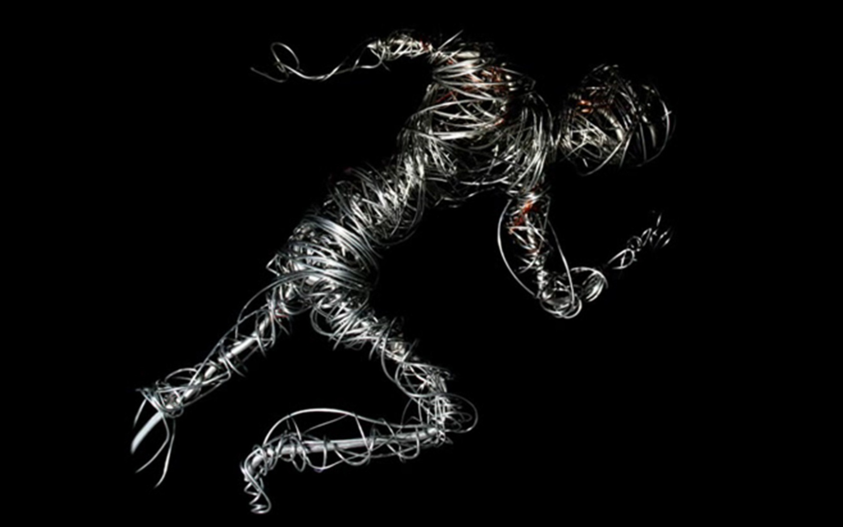 Фигура человека из проводов