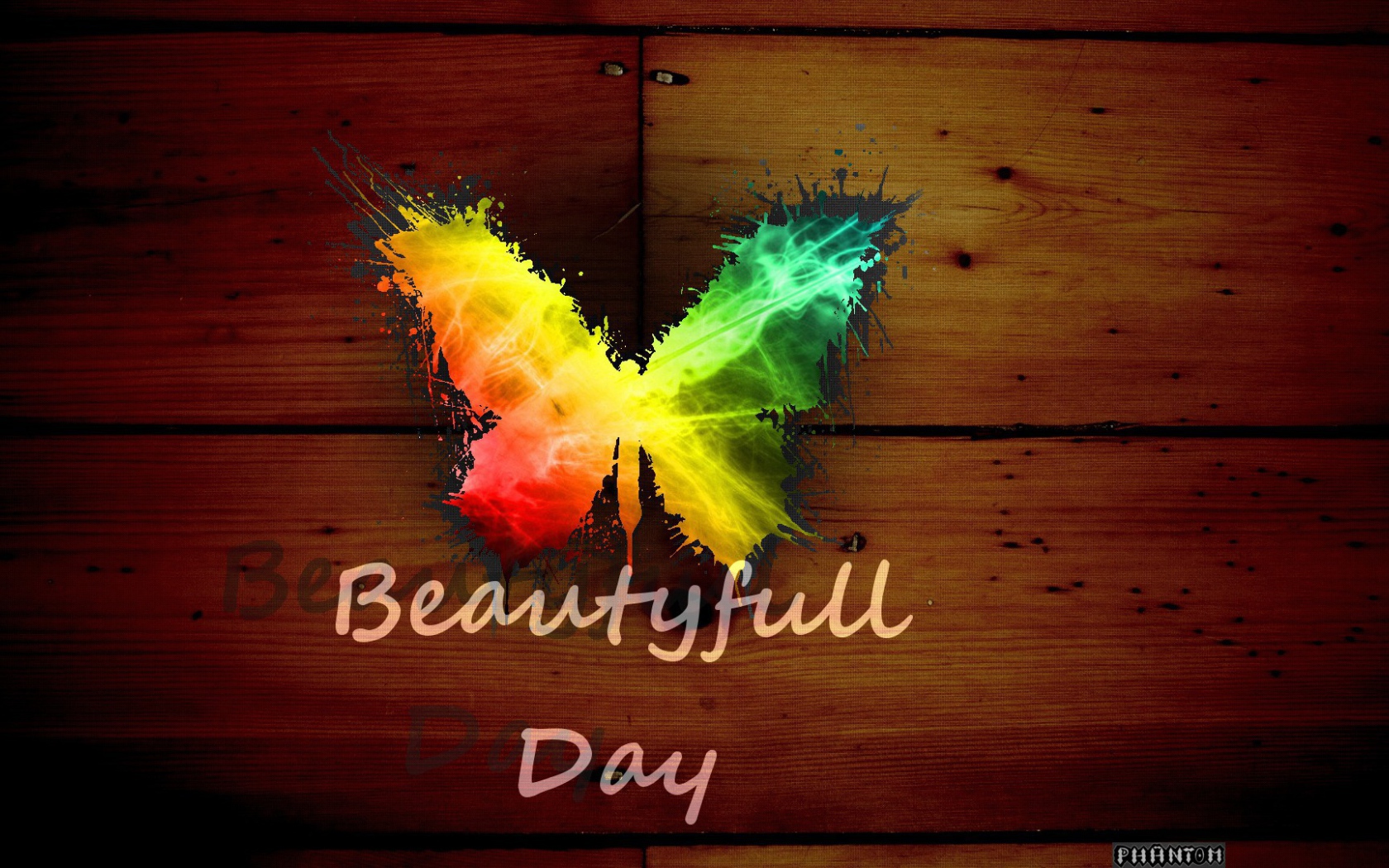 Радужная бабочка, прекрасный день