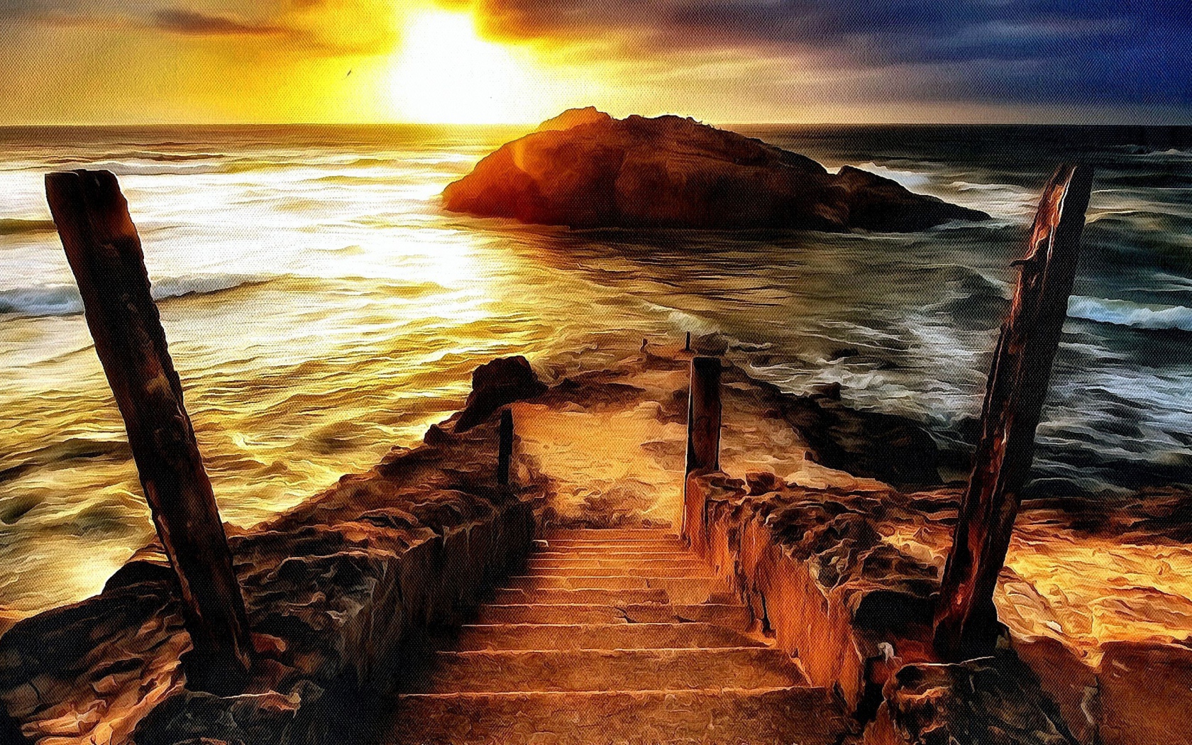 Картина Лестница к морю