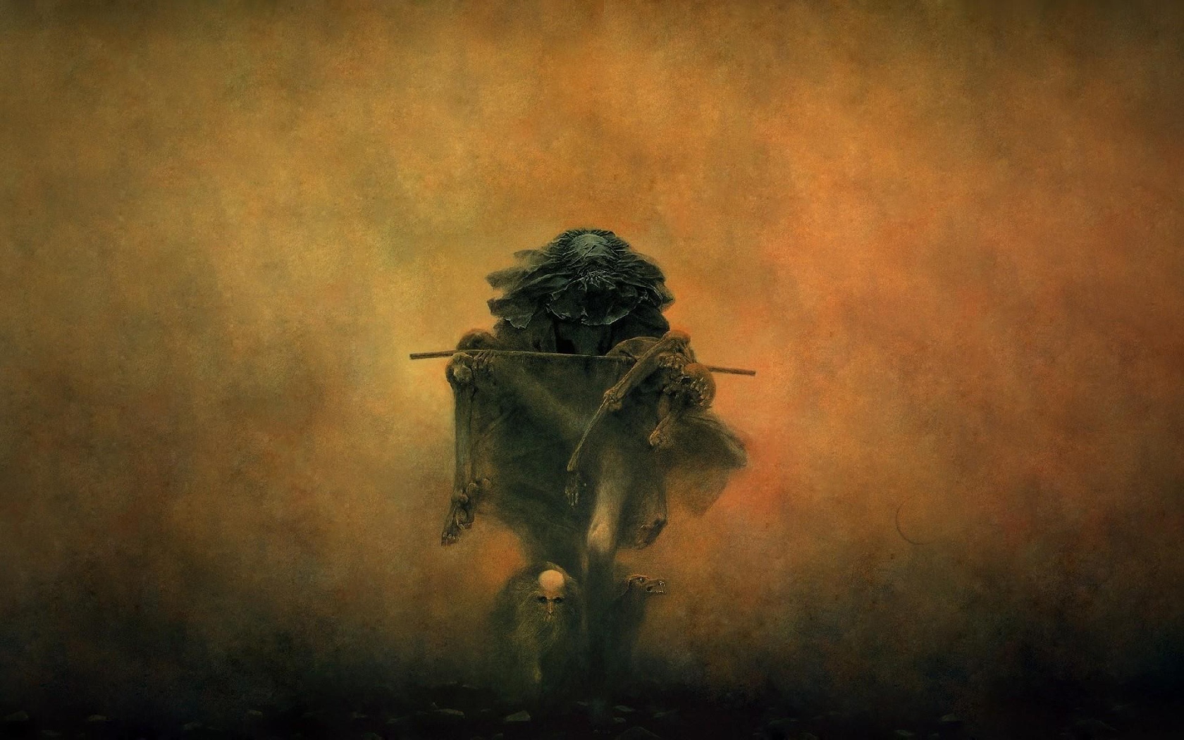 Картина польского художника Здзислава Бексиньского