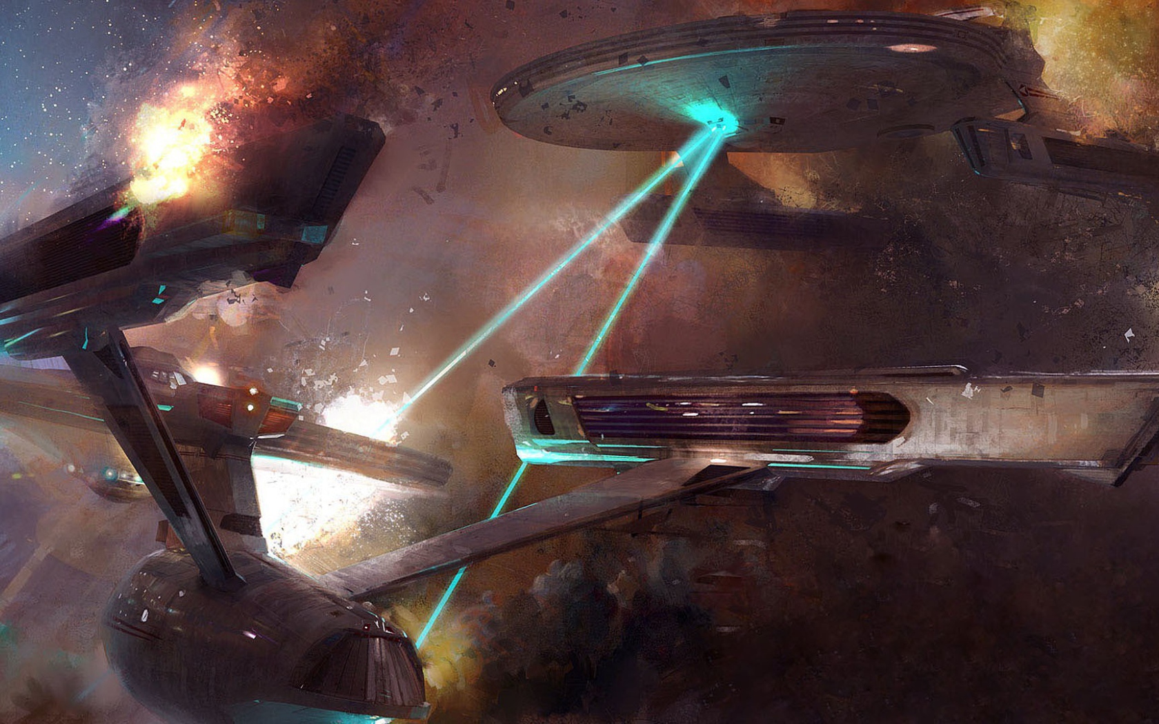 Сражение кораблей Стар Трек