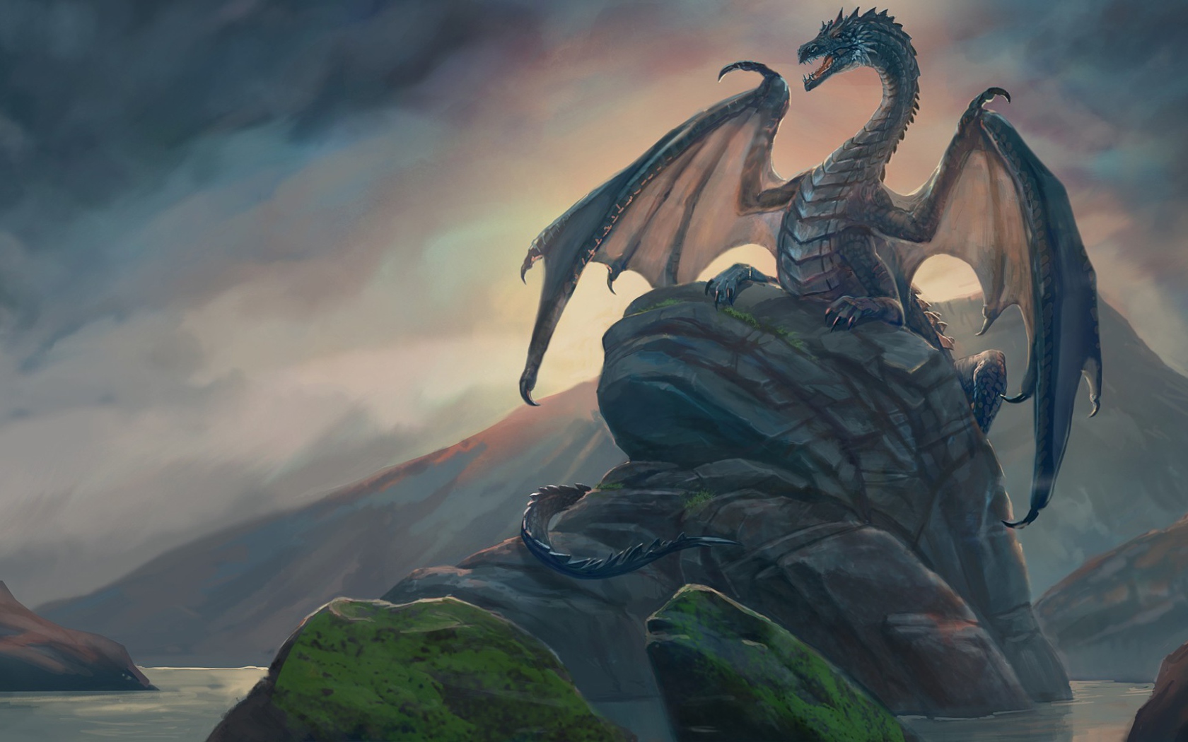 Дракон на камне